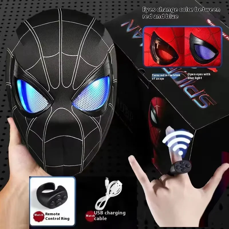 Marvel Spider-Man Electronic LED Mask with Moving Eyes – Wearable Cosplay Helmet