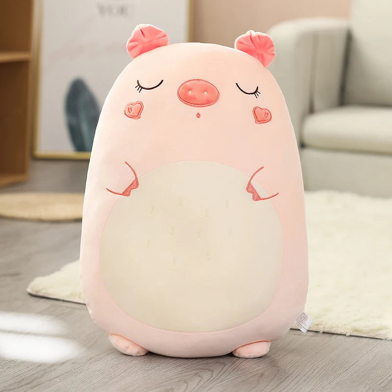 Kawaii Animal Plush Pillow – Giant Soft Dinosaur, Bunny & Hamster Stuffed Toy