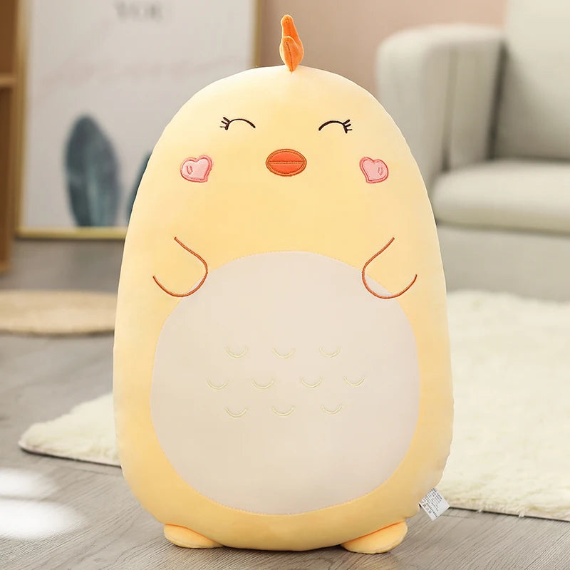 Kawaii Animal Plush Pillow – Giant Soft Dinosaur, Bunny & Hamster Stuffed Toy