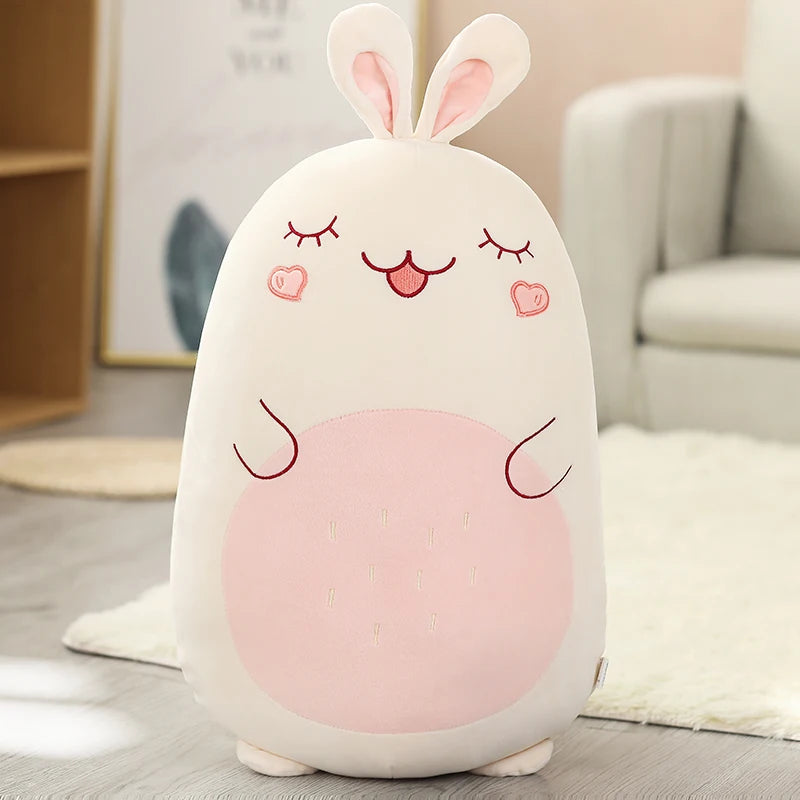 Kawaii Animal Plush Pillow – Giant Soft Dinosaur, Bunny & Hamster Stuffed Toy