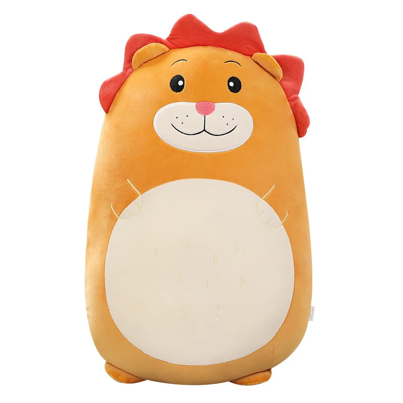Kawaii Animal Plush Pillow – Giant Soft Dinosaur, Bunny & Hamster Stuffed Toy