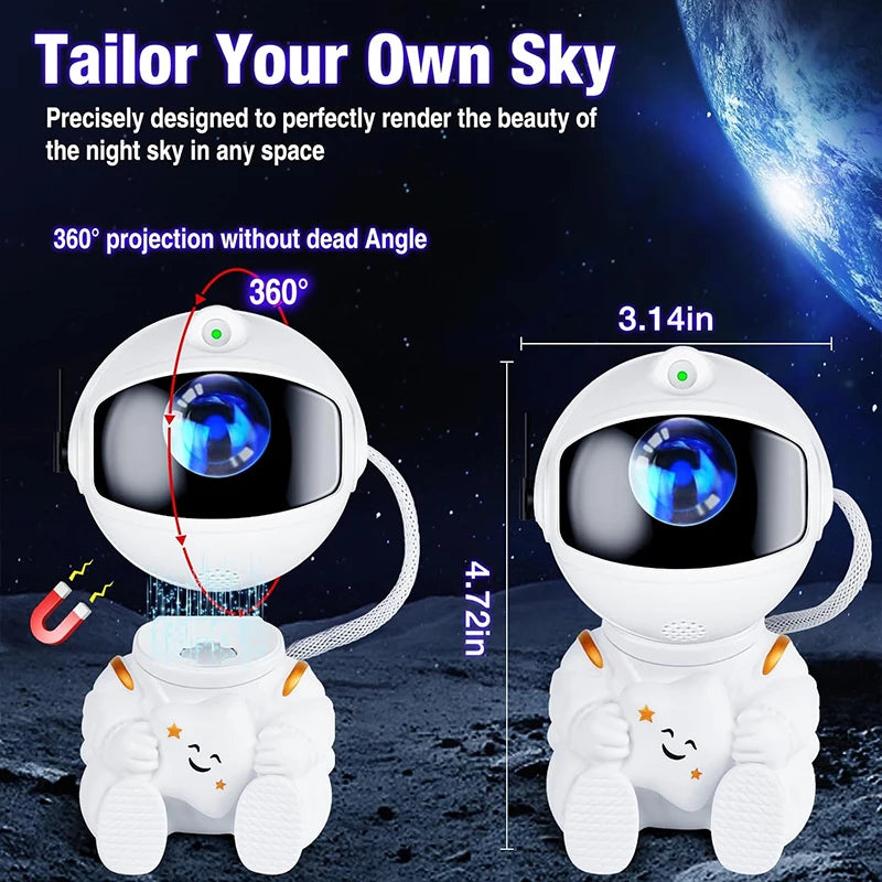 Galaxy Astronaut Star Projector – LED Night Light with Remote Control