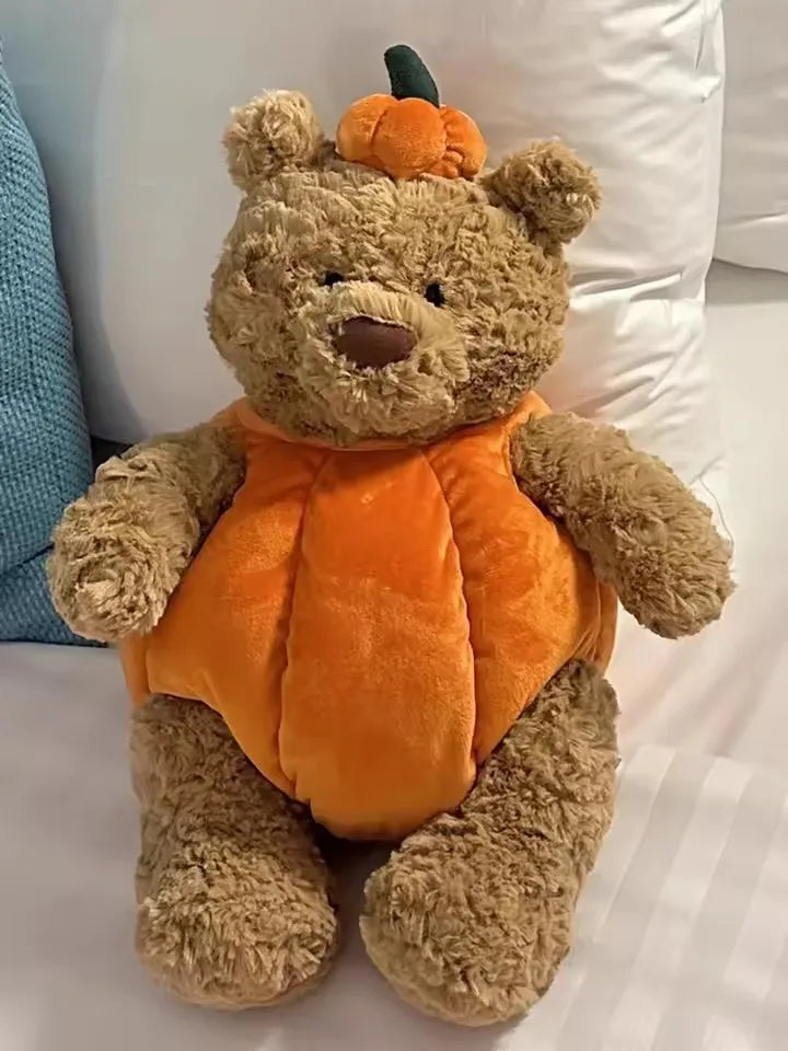 Cute Teddy Bear Plush Toy in Bunny Robe – Soft Stuffed Animal Gift
