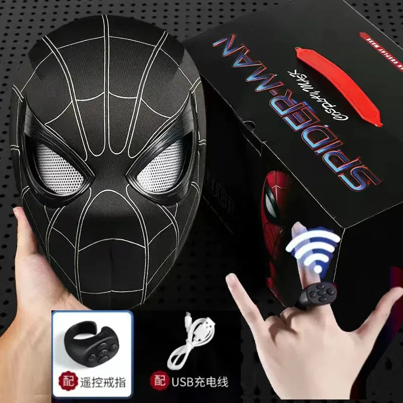 Marvel Spider-Man Electronic LED Mask with Moving Eyes – Wearable Cosplay Helmet