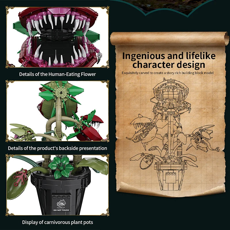 Carnivorous Plant Building Block Set – Horror Monster Display Model