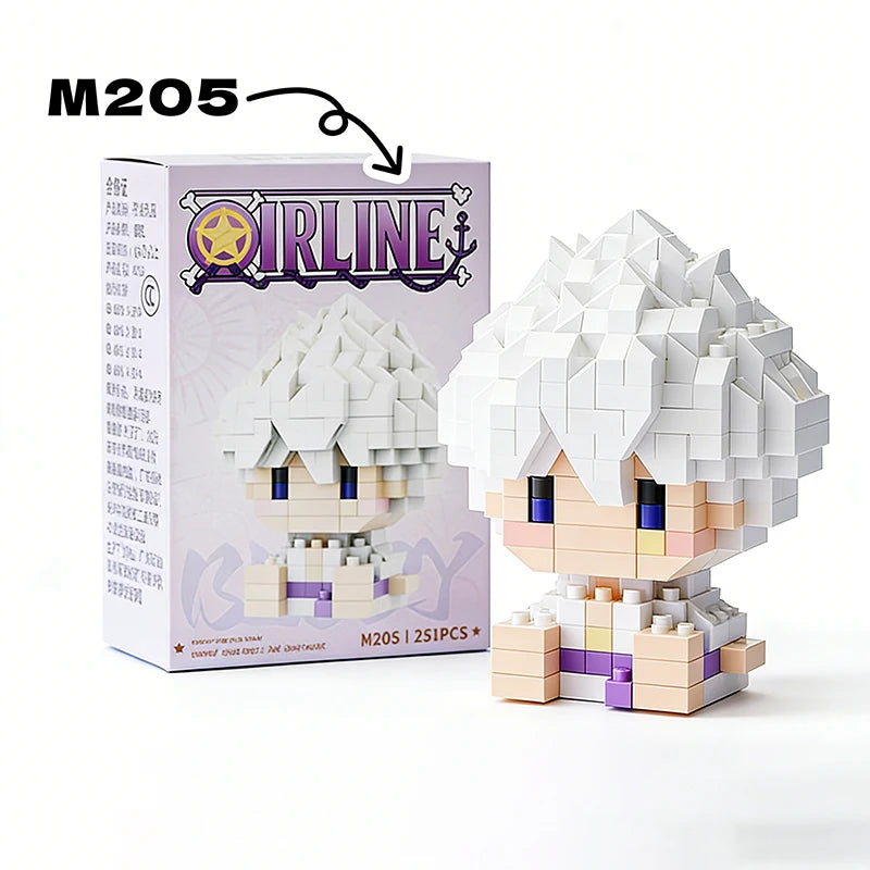 One Piece Mini Brick Figure – Gear 5 Luffy, Zoro, Chopper & Anime Character Building Block Set