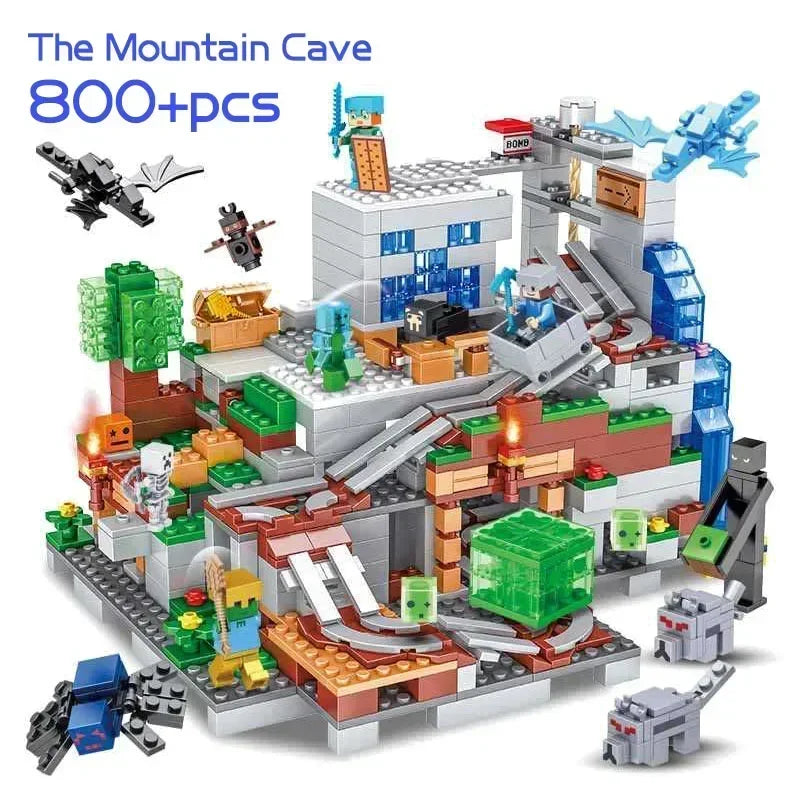 Minecraft Underground Village Building Blocks Set – Creative Adventure Construction Toy