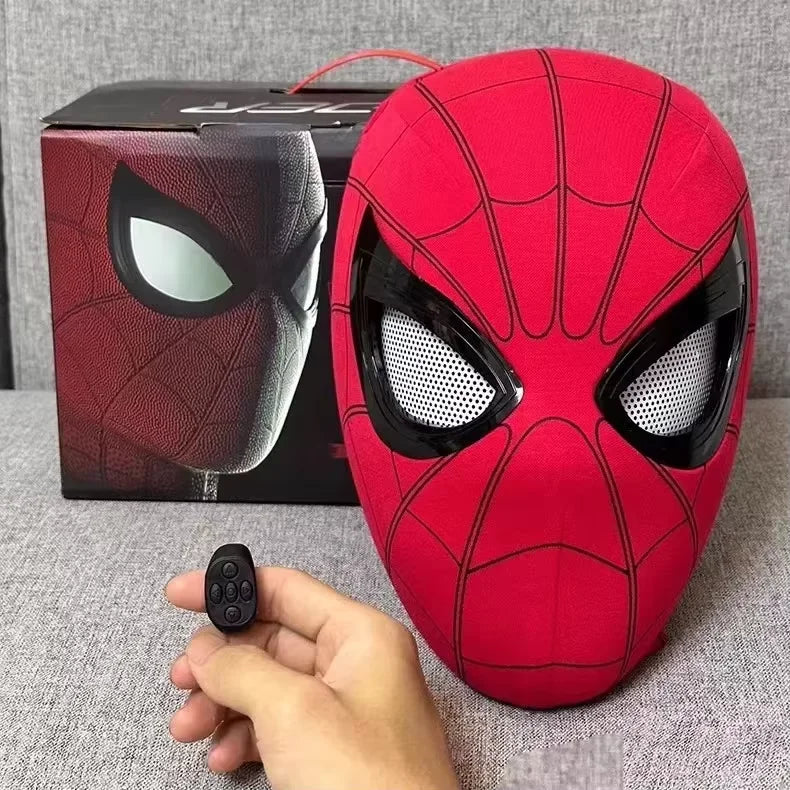 Marvel Spider-Man Electronic LED Mask with Moving Eyes – Wearable Cosplay Helmet