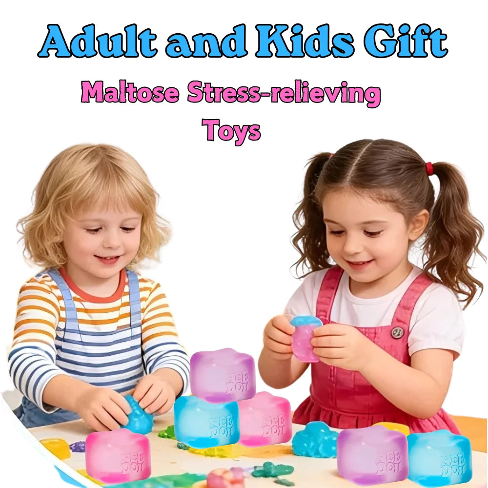 NeeDoh Jellyfish & Cube Squishy Set – Colorful Stress Relief Fidget Toy