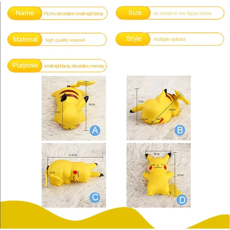 Pikachu Touch Night Light – Cute Pokémon LED Bedside Lamp