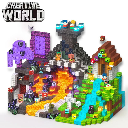 Minecraft Creative World Magnetic Building Blocks Set