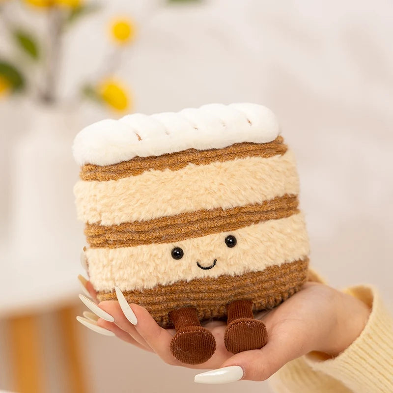 Cute Kawaii Dessert Plush Toy – Soft Cake & Toast Stuffed Pillow