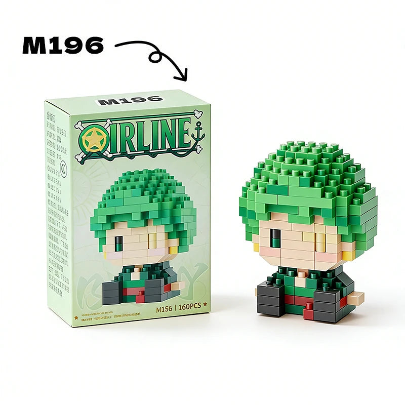 One Piece Mini Brick Figure – Gear 5 Luffy, Zoro, Chopper & Anime Character Building Block Set