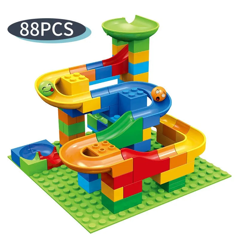 Marble Run Building Blocks Set – STEM Construction Toy for Kids