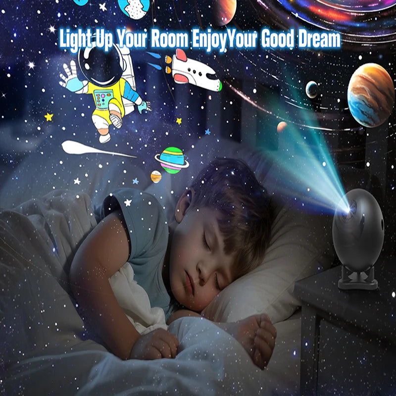 Galaxy Planetarium Projector – 12 Disc Night Light with Remote