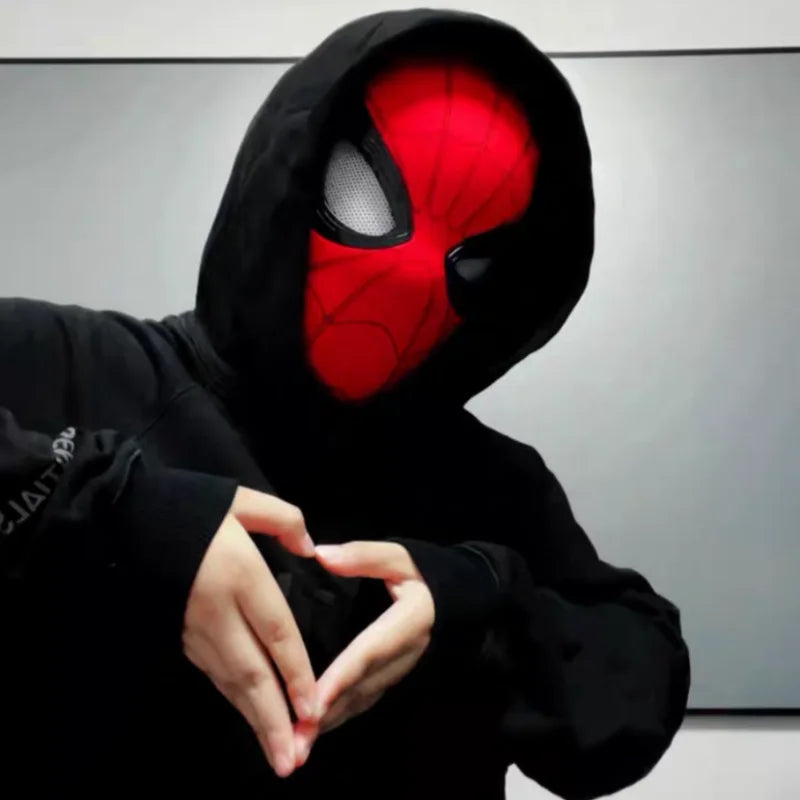 Marvel Spider-Man Electronic LED Mask with Moving Eyes – Wearable Cosplay Helmet