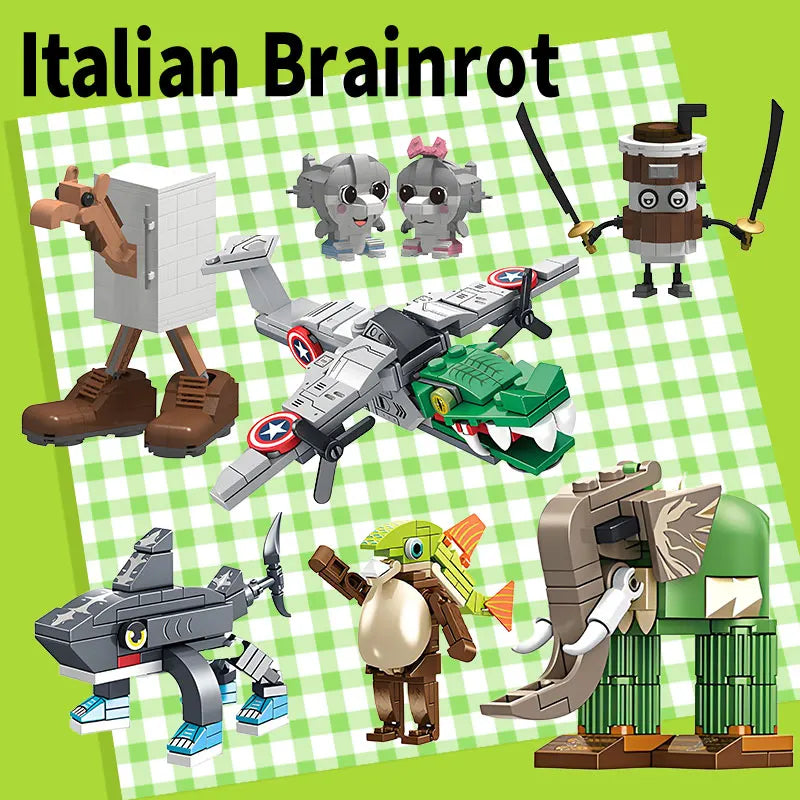 Italian Brainrot Building Blocks – Collectible Character Figures  Перевод