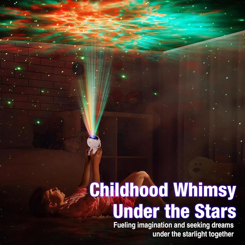 Galaxy Astronaut Star Projector – LED Night Light with Remote Control