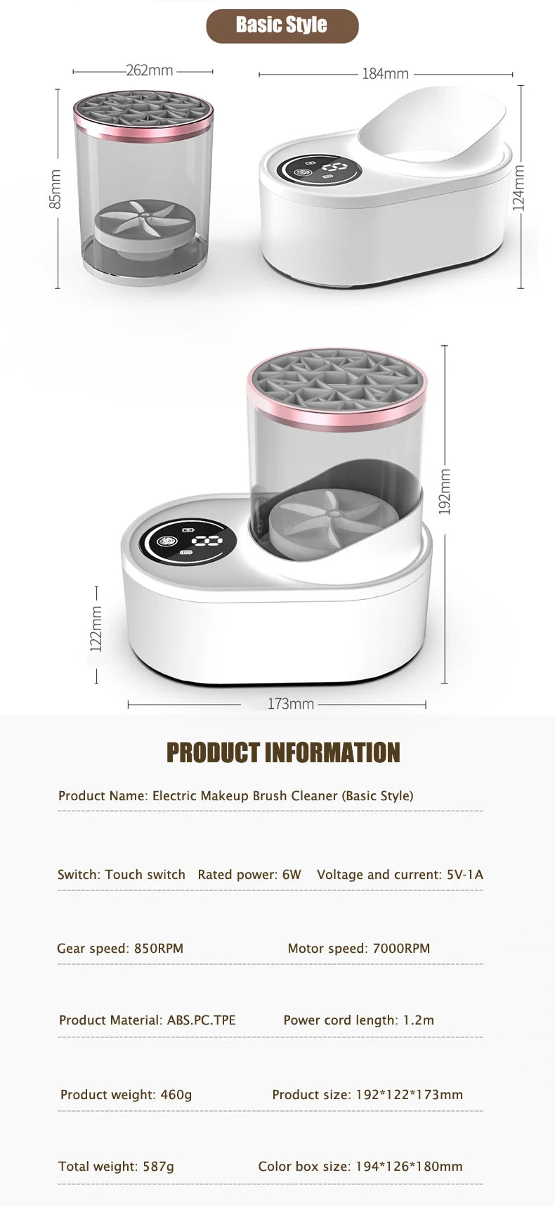 ORFAOM Automatic Makeup Brush Cleaner & Dryer