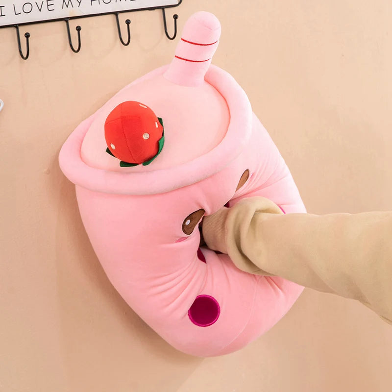 Giant Bubble Tea Plush Toy – Cute Boba Pillow