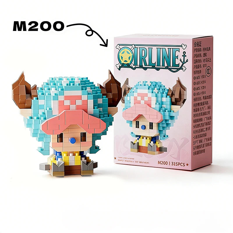 One Piece Mini Brick Figure – Gear 5 Luffy, Zoro, Chopper & Anime Character Building Block Set