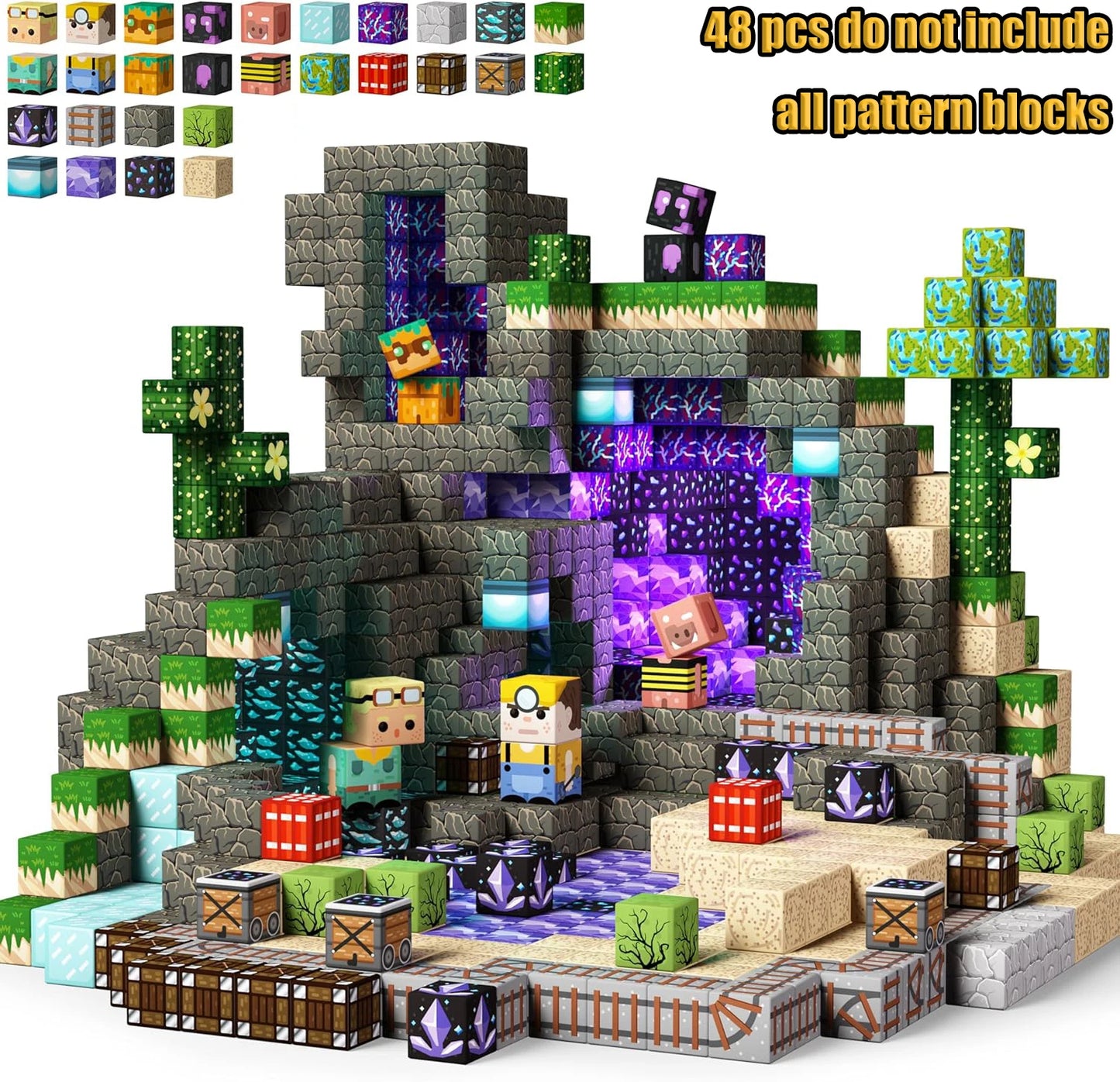 Minecraft Creative World Magnetic Building Blocks Set