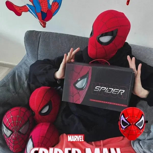 Marvel Spider-Man Electronic LED Mask with Moving Eyes – Wearable Cosplay Helmet