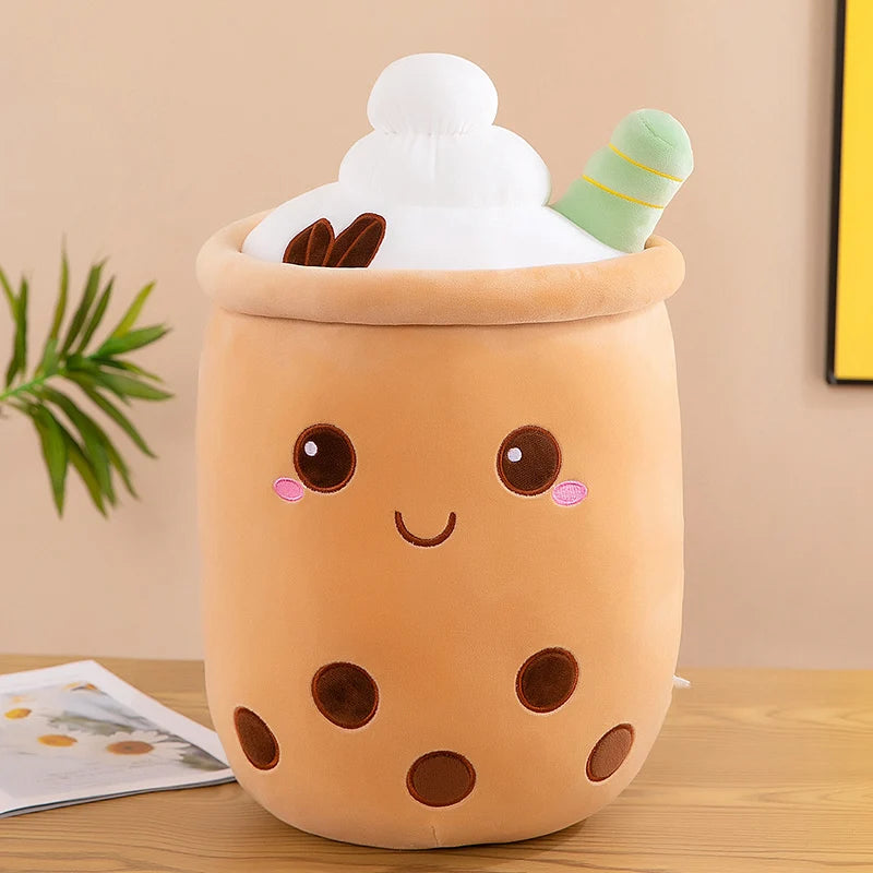 Giant Bubble Tea Plush Toy – Cute Boba Pillow