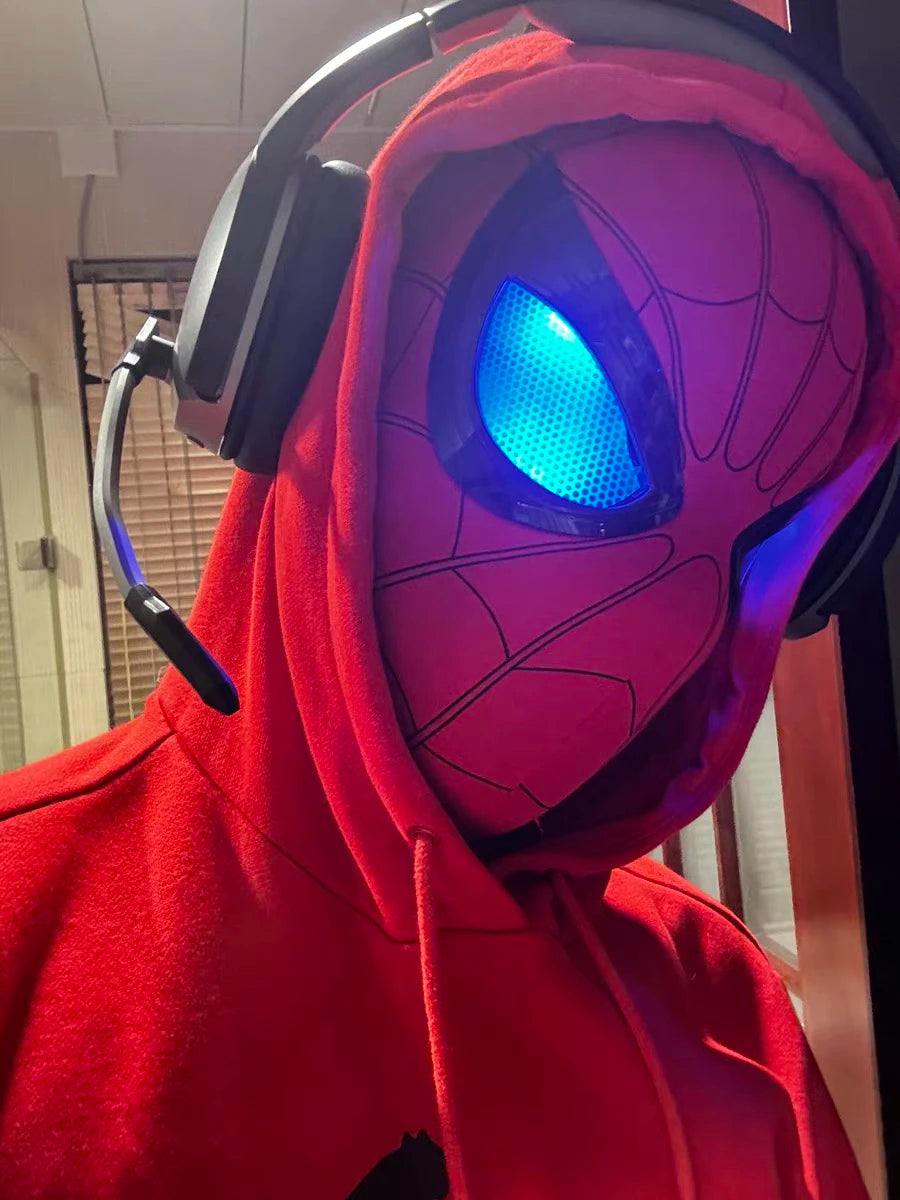 Marvel Spider-Man Electronic LED Mask with Moving Eyes – Wearable Cosplay Helmet