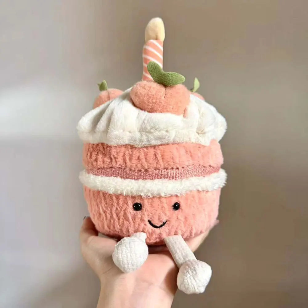 Cute Cake Plush Toy – Soft Dessert Stuffed Animal