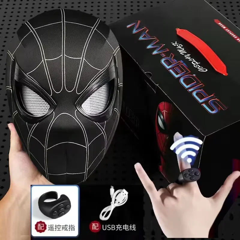 Marvel Spider-Man Electronic LED Mask with Moving Eyes – Wearable Cosplay Helmet
