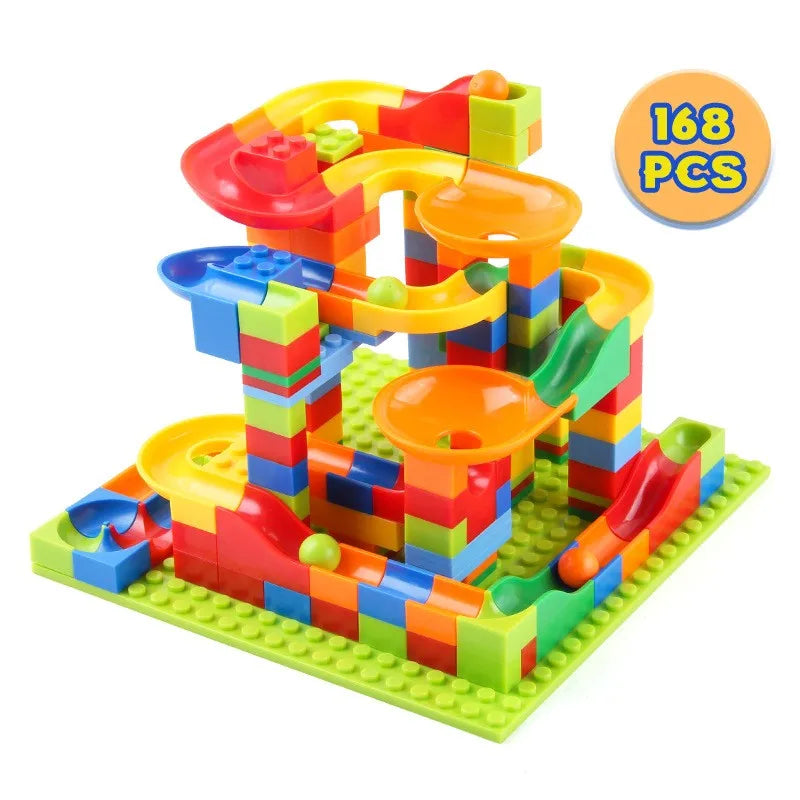 Marble Run Building Blocks Set – STEM Construction Toy for Kids