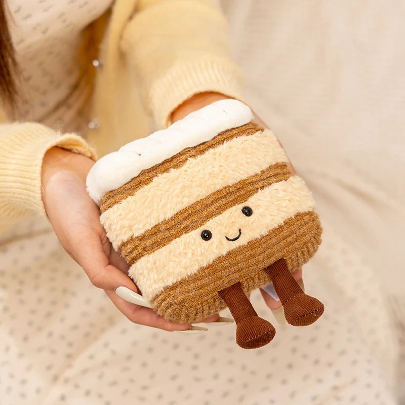 Cute Kawaii Dessert Plush Toy – Soft Cake & Toast Stuffed Pillow