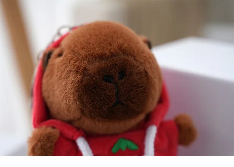 Cute Capybara Plush Keychain
