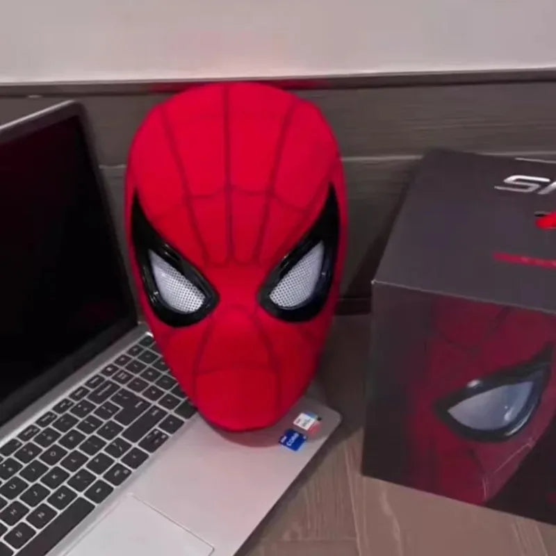 Marvel Spider-Man Electronic LED Mask with Moving Eyes – Wearable Cosplay Helmet