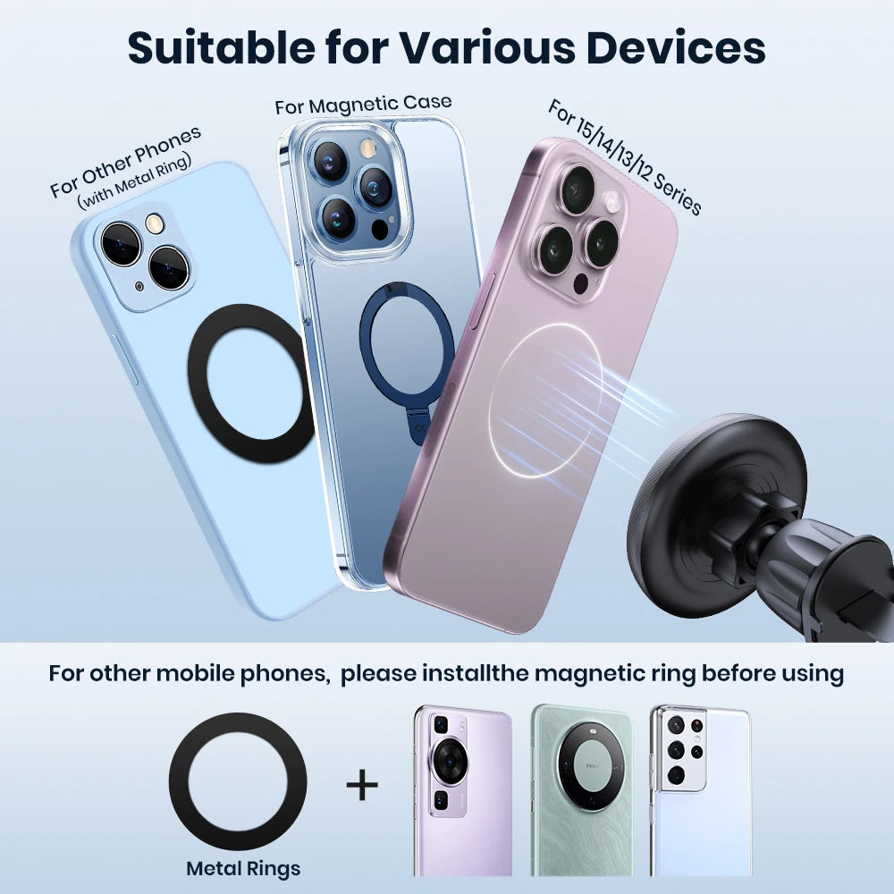 MagSafe Magnetic Car Phone Mount – 360° Air Vent Holder