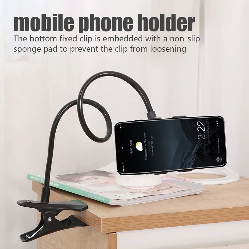 Flexible Gooseneck Phone Holder – Adjustable Desk & Bed Mount