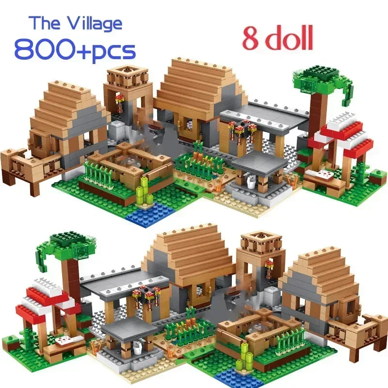 Minecraft Underground Village Building Blocks Set – Creative Adventure Construction Toy