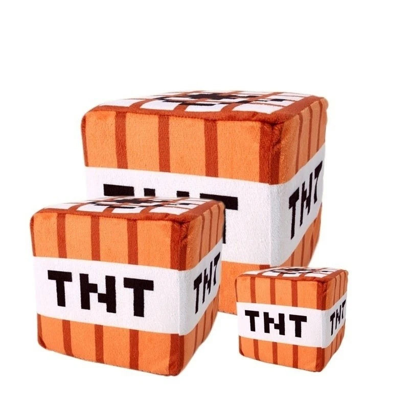 Minecraft TNT Plush Pillow – Soft Cube Cushion