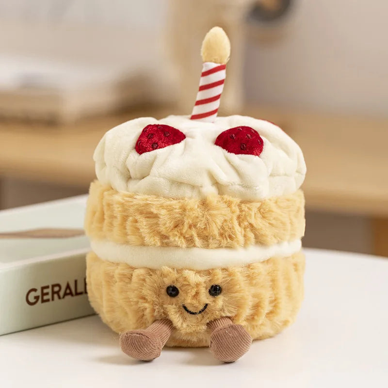 Cute Cake Plush Toy – Soft Dessert Stuffed Animal