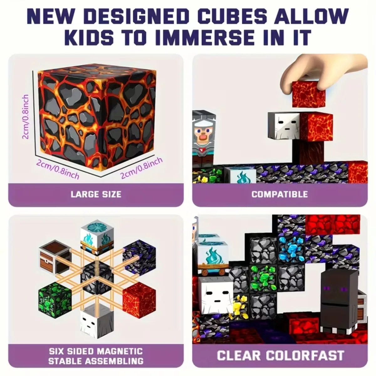 Minecraft Creative World Magnetic Building Blocks Set