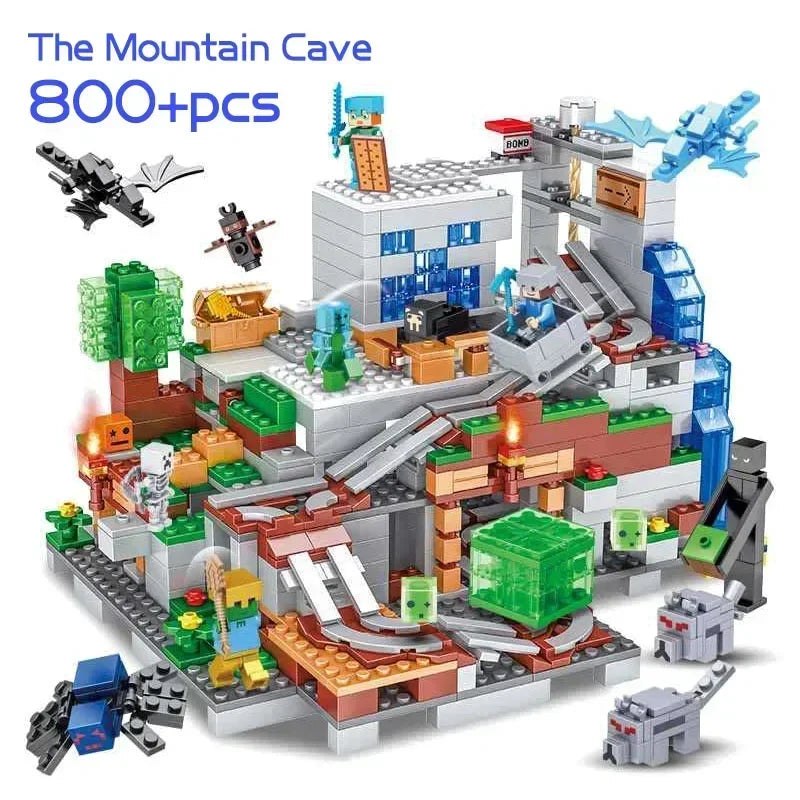Minecraft Underground Village Building Blocks Set – Creative Adventure Construction Toy
