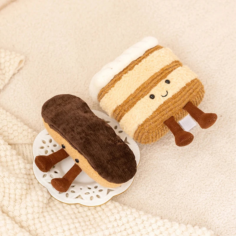 Cute Kawaii Dessert Plush Toy – Soft Cake & Toast Stuffed Pillow