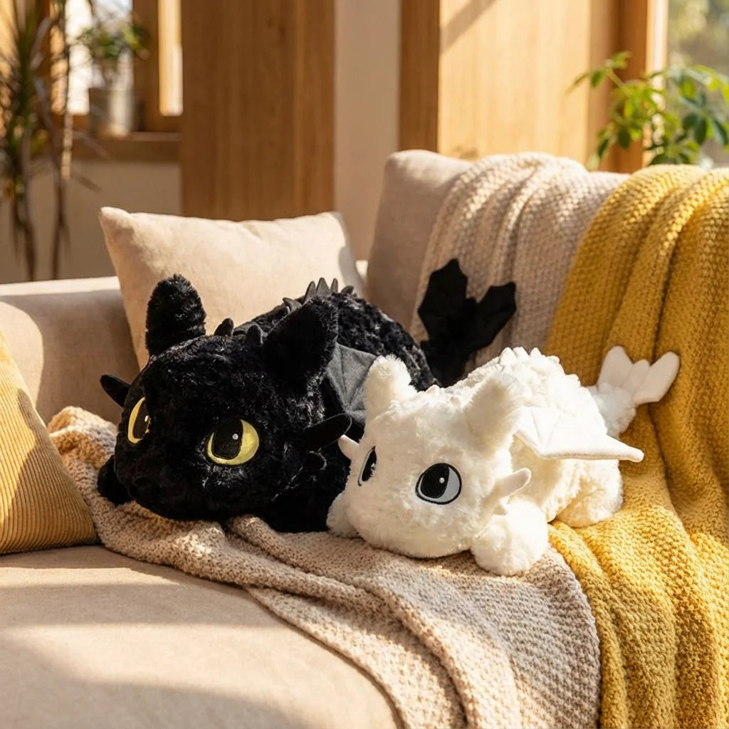 Dragon Plush Toy – Cute Toothless Inspired Soft Dragon Pillow