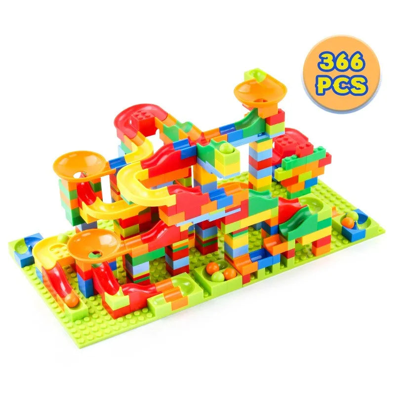 Marble Run Building Blocks Set – STEM Construction Toy for Kids