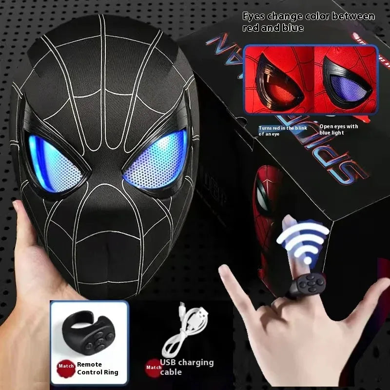 Marvel Spider-Man Electronic LED Mask with Moving Eyes – Wearable Cosplay Helmet