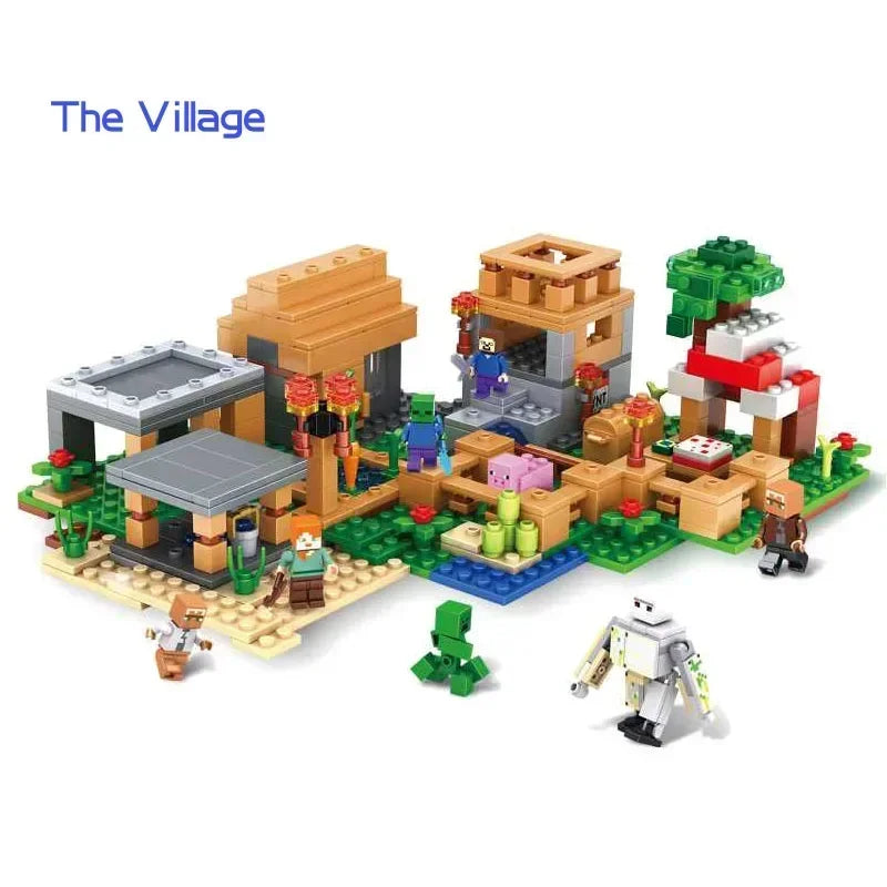 Minecraft Underground Village Building Blocks Set – Creative Adventure Construction Toy