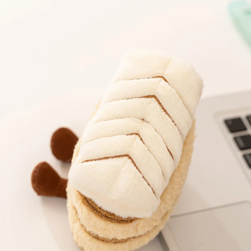Cute Kawaii Dessert Plush Toy – Soft Cake & Toast Stuffed Pillow