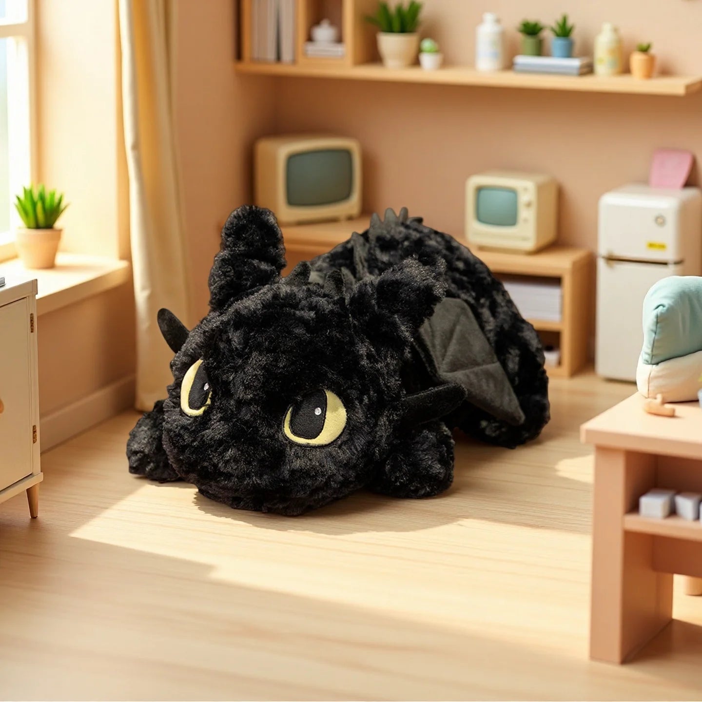 Dragon Plush Toy – Cute Toothless Inspired Soft Dragon Pillow