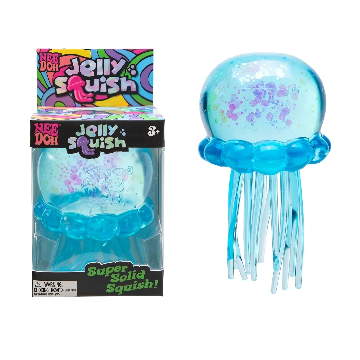 NeeDoh Jellyfish & Cube Squishy Set – Colorful Stress Relief Fidget Toy